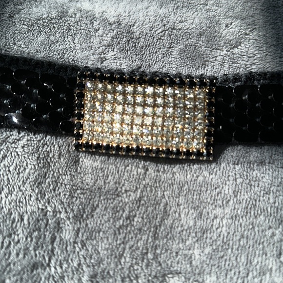 Vintage rhinestone sequin belt - Picture 2 of 3